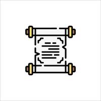 A scroll icon on a white background vector