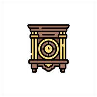 An old clock icon on a white background vector