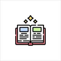 An open book with stars on it vector