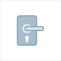 A door lock icon on a white background vector