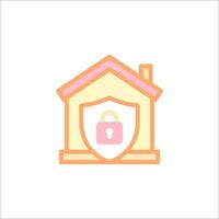 A house with a padlock on it vector