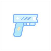 A gun icon with a lightning bolt on it vector