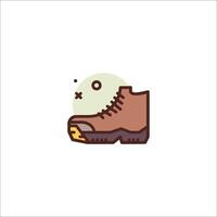 A shoe icon with a boot on it vector