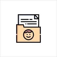 A folder with a smiley face inside vector