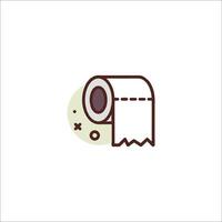 A toilet paper roll icon on a white background vector