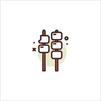 A logo for a restaurant with a sign on top vector
