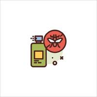 A bottle of perfume and a bug icon vector