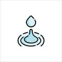 Water drop icon illustration vector