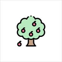 Apple tree icon illustration vector