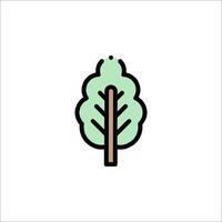 A green tree icon on a white background vector