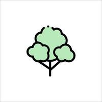 A green tree icon on a white background vector