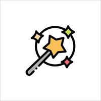 A magic wand icon with stars on it vector