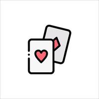 Two playing cards with hearts on them vector