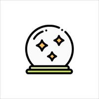 A snow globe icon with stars inside vector