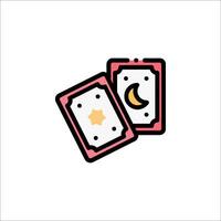 A card with a moon and stars on it vector
