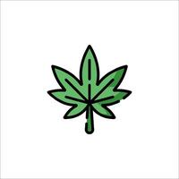 A marijuana leaf icon on a white background vector