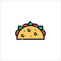 taco icon illustration vector