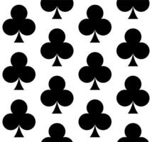 Clubs playing card suit symbol - seamless repeatable pattern texture background vector