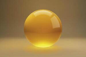 Glossy Golden Sphere on Gradient Background vector