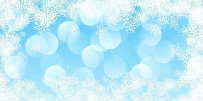 Christmas banner with a snowflake border vector