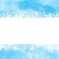 Christmas background with a hand painted watercolour design with snowflakes vector