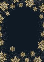 Christmas background with a border of snowflakes vector