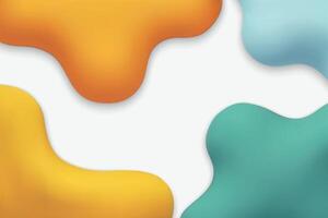 Abstract Colorful Fluid Shapes on White Background vector