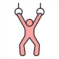 Pull Exercise and workout icon concept vector
