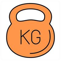 KG and weight icon concept vector