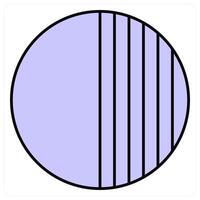 Intersection and trim icon concept vector