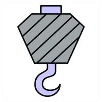 Crane Hook and crane icon concept vector