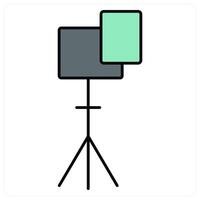 Camera Stand and stand icon concept vector