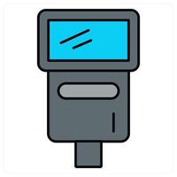 Camera Battery and battery status icon concept vector