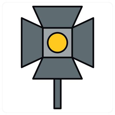 Camera Flash and shutter icon concept