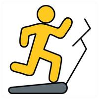 Trademill and running icon concept vector