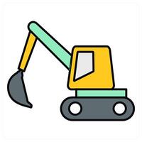 Crane and machine icon concept vector