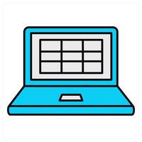 Laptop and device icon concept vector