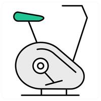 Exercise Cycle and gym cycle icon concept vector