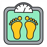 Weighing Machine and bascule icon concept vector