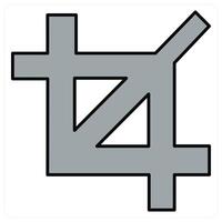 Crop and photo icon concept vector