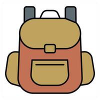 Backpack and student icon concept vector