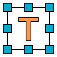 Text Tool and signs icon concept vector
