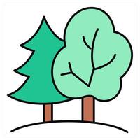 Trees and nature icon concept vector