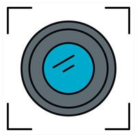 Camera Lens and shot icon concept vector