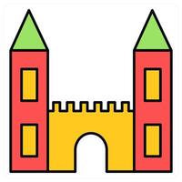 Toy House and toy icon concept vector