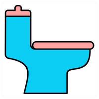 Commode and toilet icon concept vector