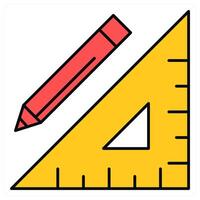 Geometry and tool icon concept vector