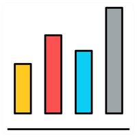 Statistics and chart icon concept vector