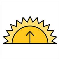 Sunrise and evening icon concept vector