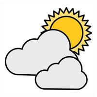 Sunny day and sunny icon concept vector